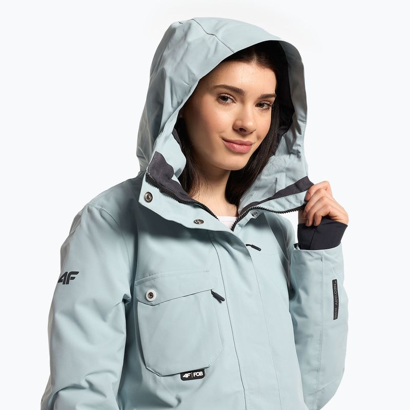 Giacca da snowboard da donna 4F KUDS001 blu chiaro 4