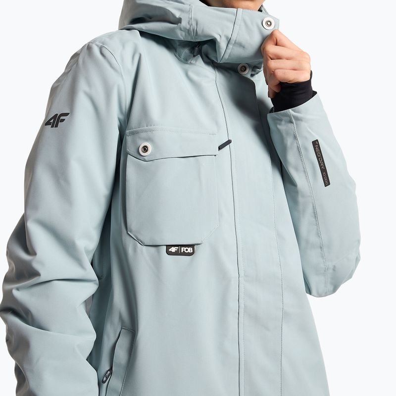 Giacca da snowboard da donna 4F KUDS001 blu chiaro 5