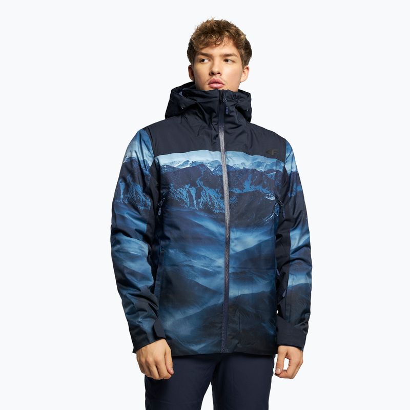 Giacca da sci da uomo 4F KUMN006 multicolore 1 allover