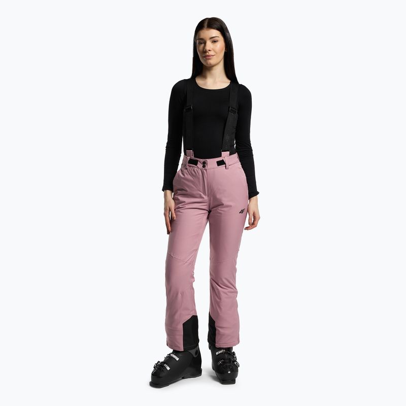 Pantaloni da sci da donna 4F SPDN002 rosa scuro