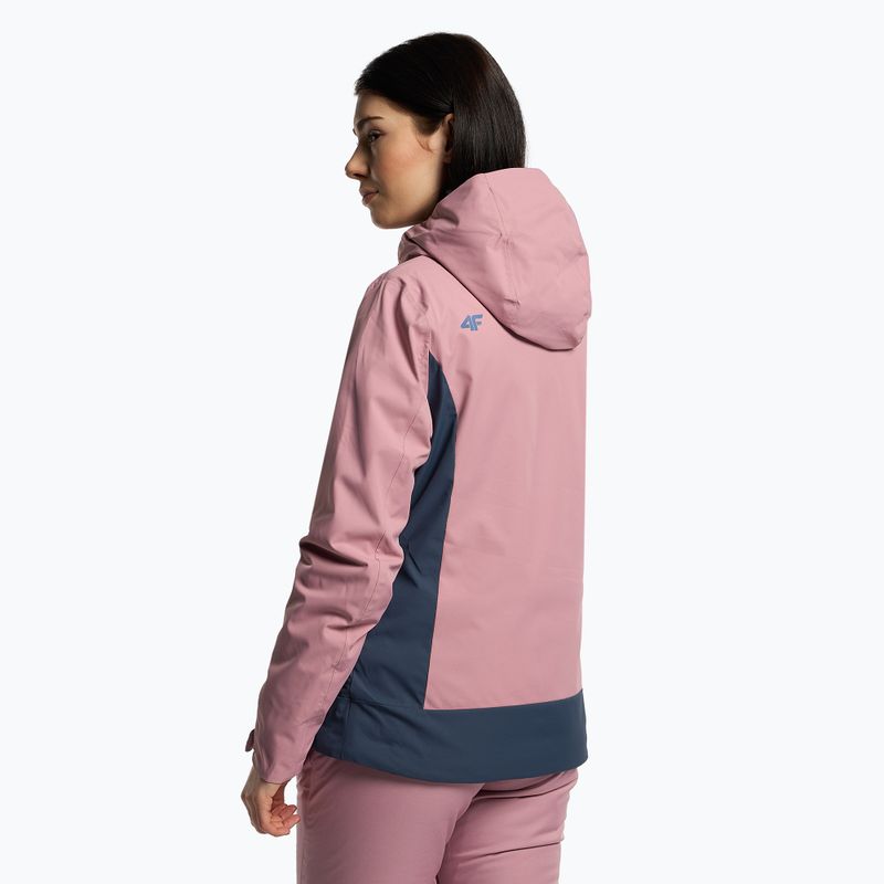 Giacca da sci donna 4F KUDN002 rosa scuro 3