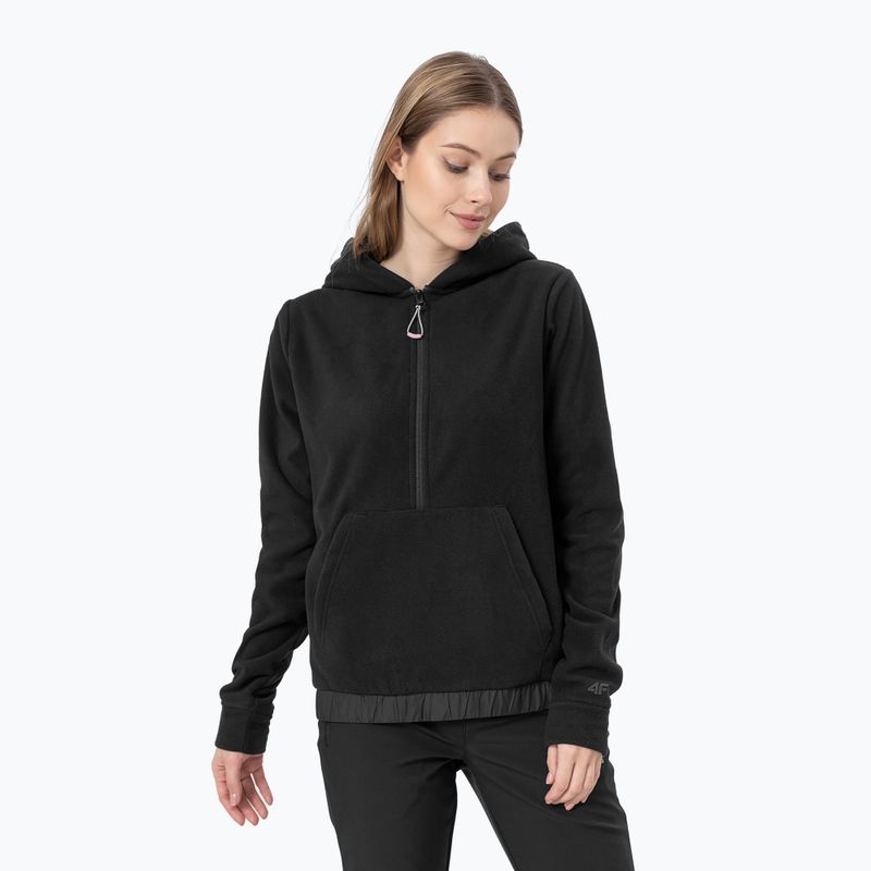 Felpa trekking donna 4F PLD013 nero profondo