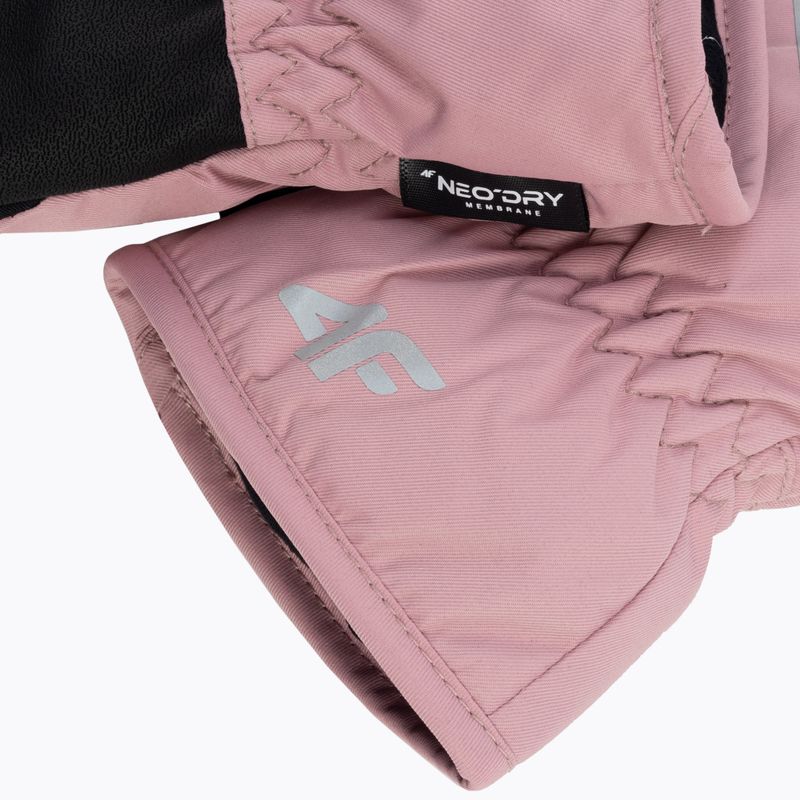 Guanti da sci per bambini 4F F039 rosa chiaro 4