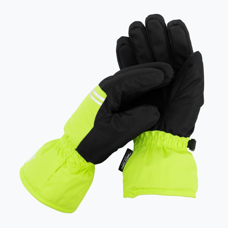 Guanti da sci per bambini 4F M038 verde canarino