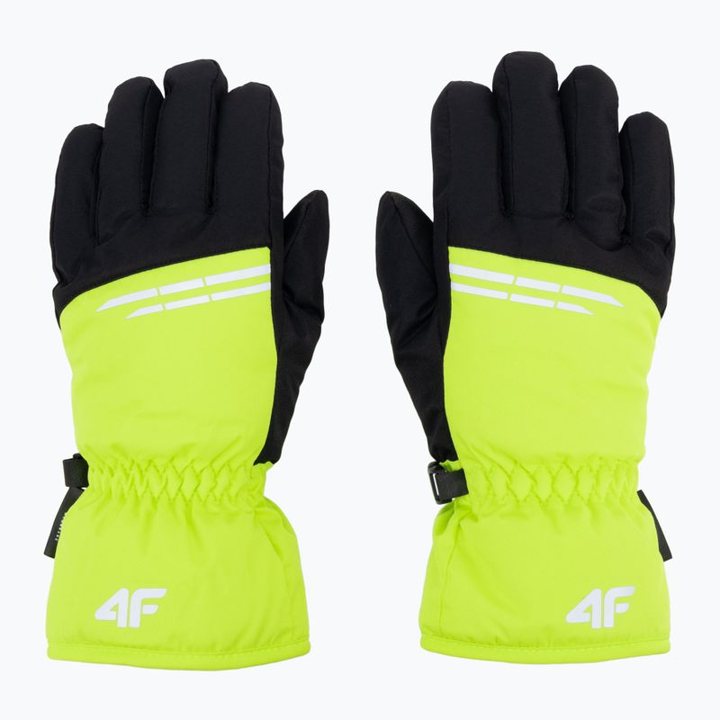 Guanti da sci per bambini 4F M038 verde canarino 3