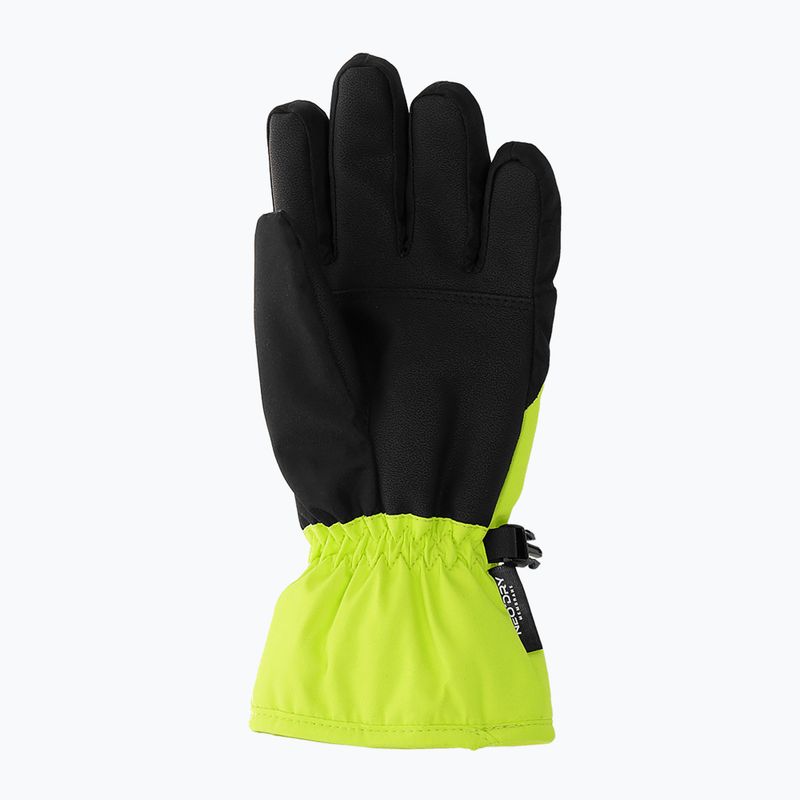 Guanti da sci per bambini 4F M038 verde canarino 7