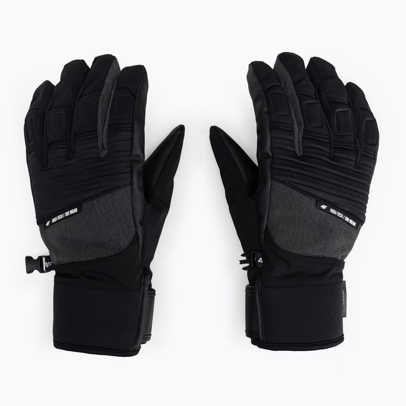 Guanti da sci da uomo 4F REM003 grigio medio melange 3