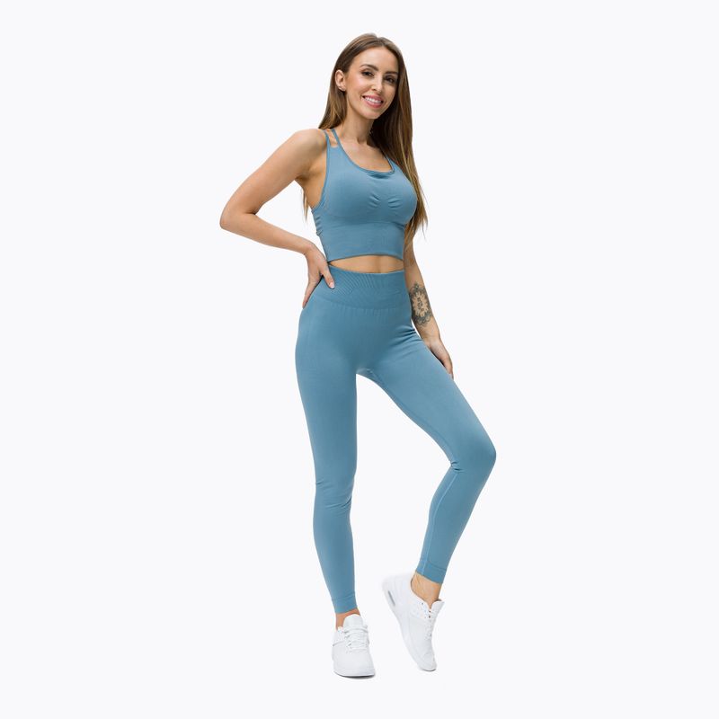 Top da allenamento da donna STRONG POINT Shape & Comfort blu/grigio 2