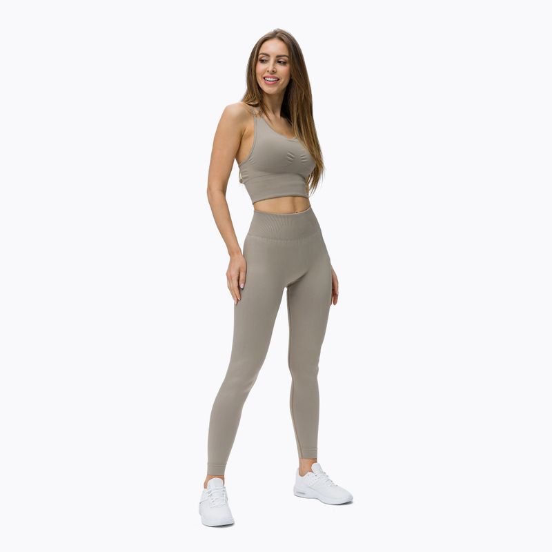 Leggings da allenamento da donna STRONG POINT Shape & Comfort Push Up beige 2