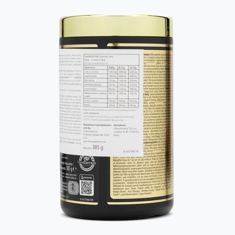Fitness Authority pre-allenamento Fitness Levrone Shaaboom Pump 385 g esotico 2