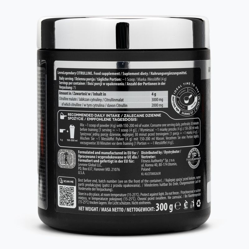 Aminoacidi Fitness Authority Levrone Levrole Citrullina 300 g agrumi/pesca 2