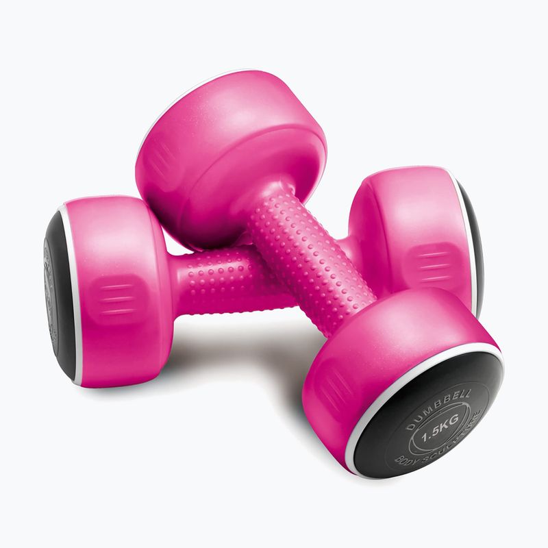 Set di manubri con supporto Body Sculpture Smart Bw 108T 19 kg pink/yellow/black 2