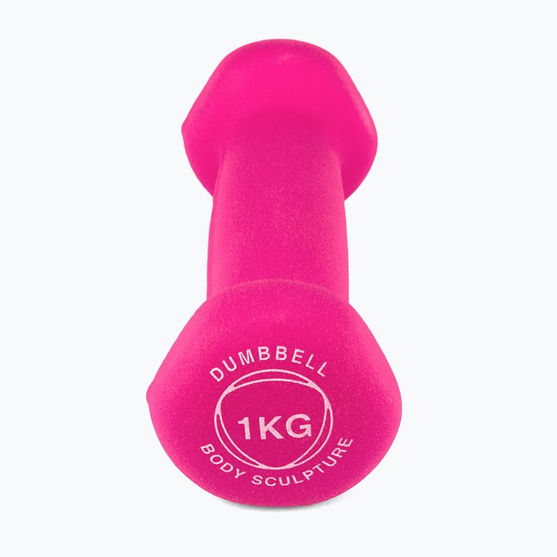 Manubrio gommato Body Sculpture BW 513 z PVC 1 kg pink 3
