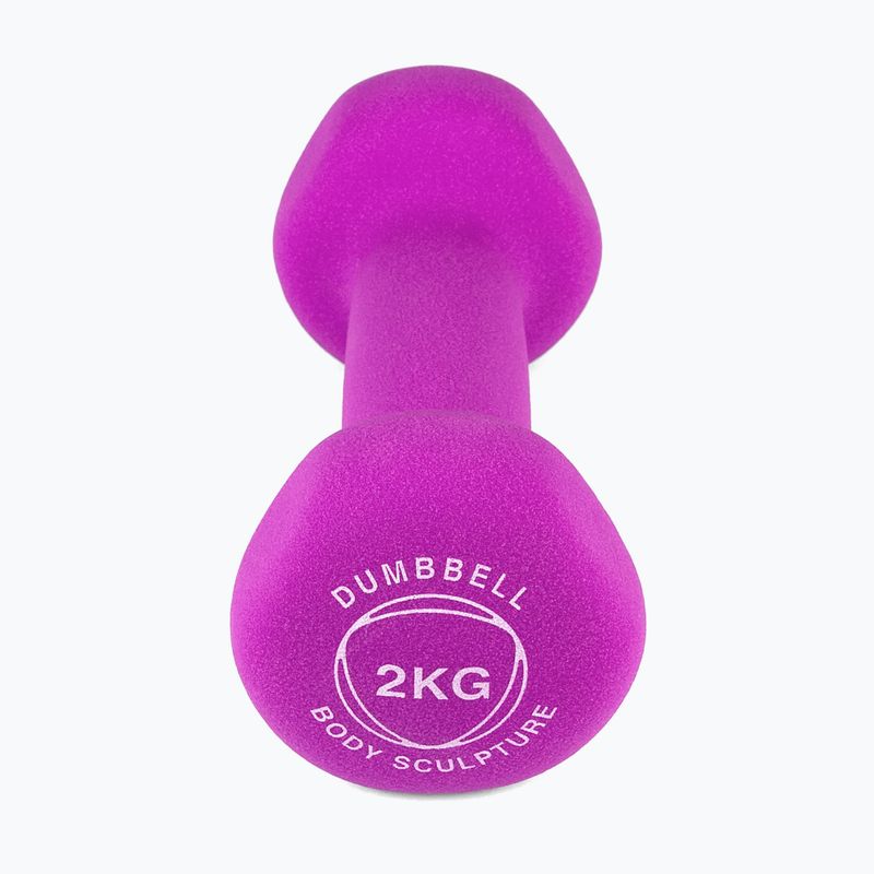 Manubrio gommato Body Sculpture BW 513 z PVC 2 kg purple 3