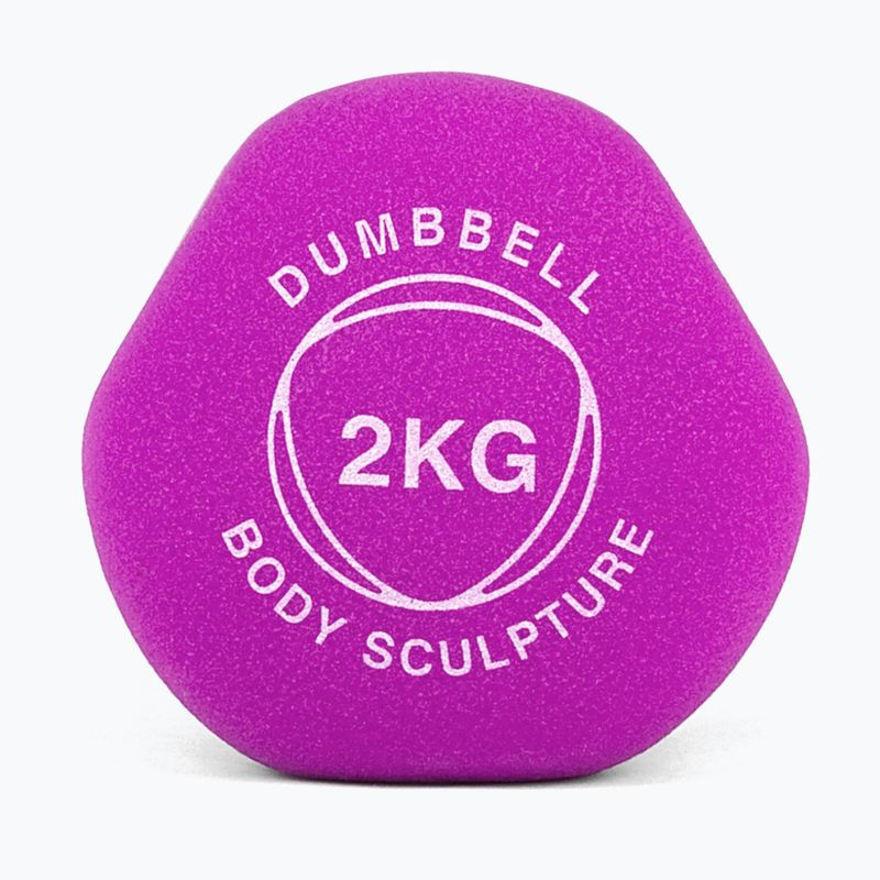 Manubrio gommato Body Sculpture BW 513 z PVC 2 kg purple 4