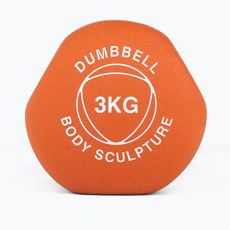 Manubrio gommato Body Sculpture BW 513 z PVC 3 kg orange 4