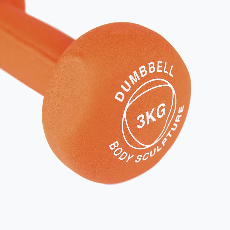 Manubrio gommato Body Sculpture BW 513 z PVC 3 kg orange 5