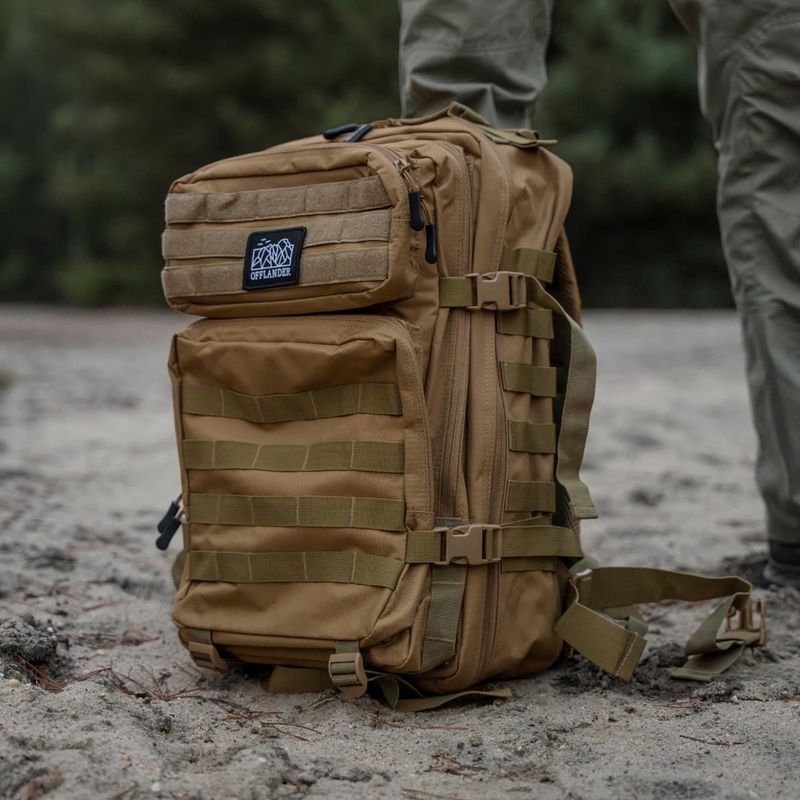 Zaino da trekking OFFLANDER Survival 43 l khaki 6