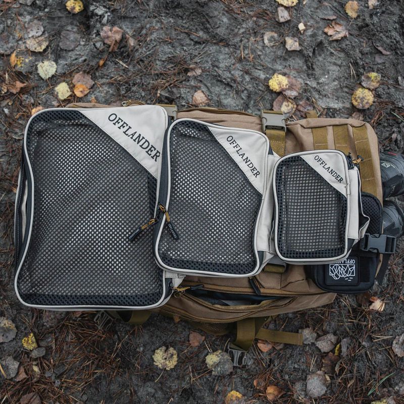 Organizer da viaggio OFFLANDER Set 3 pack sand/black 7
