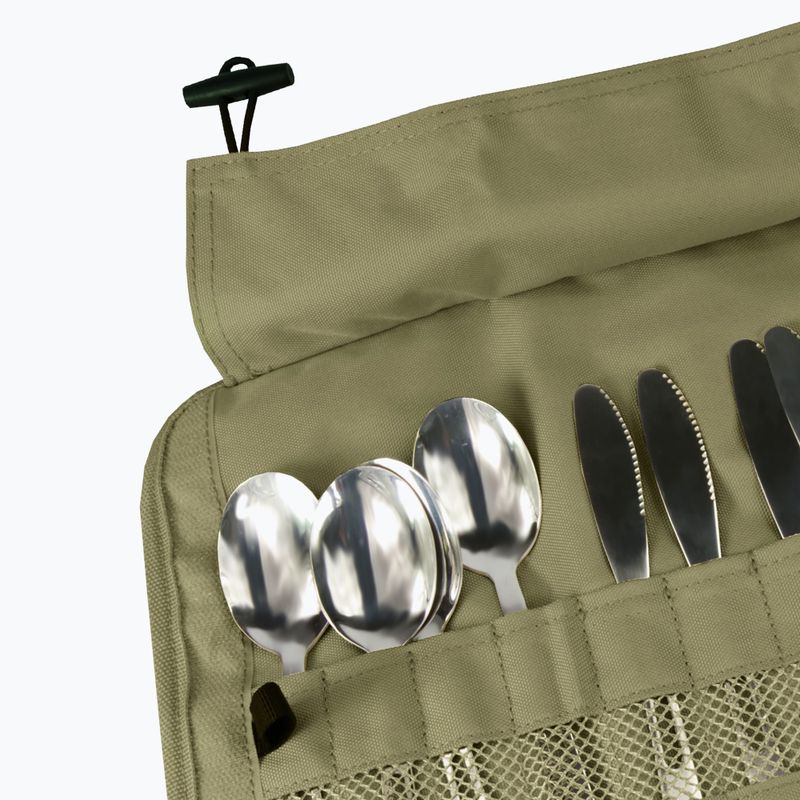 Set di posate OFFLANDER Camping Cutlery Set with Case green 5