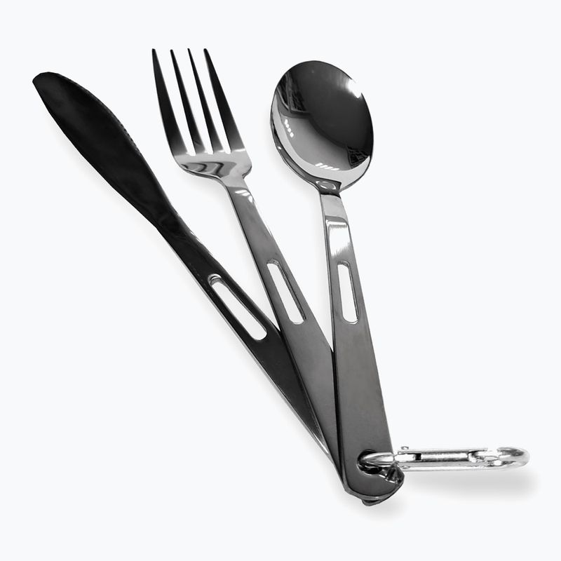 Set di posate OFFLANDER Camping Cutlery Set with Case green 8