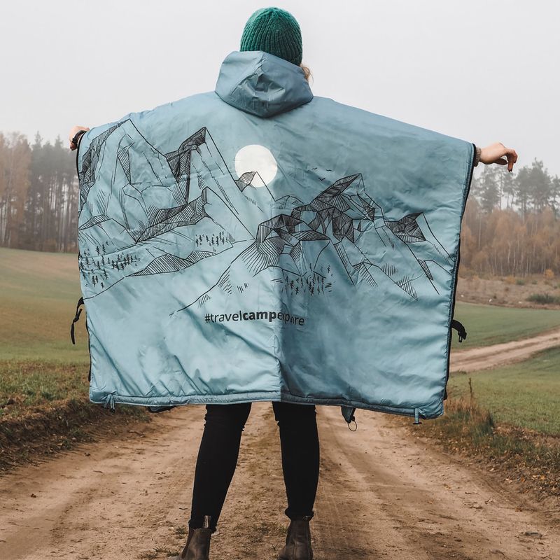Poncho OFFLANDER OFF_CACC pesante riscaldato blu 5