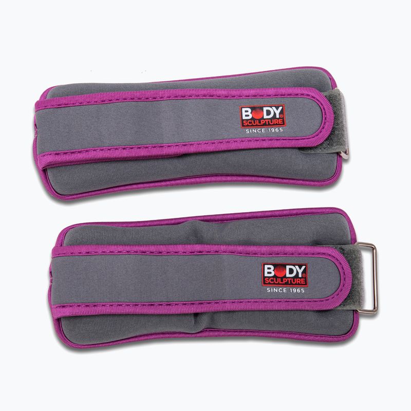 Polsi pesi da polso Body Sculpture Bb 2700U 2 x 0,5 kg grey/purple 2