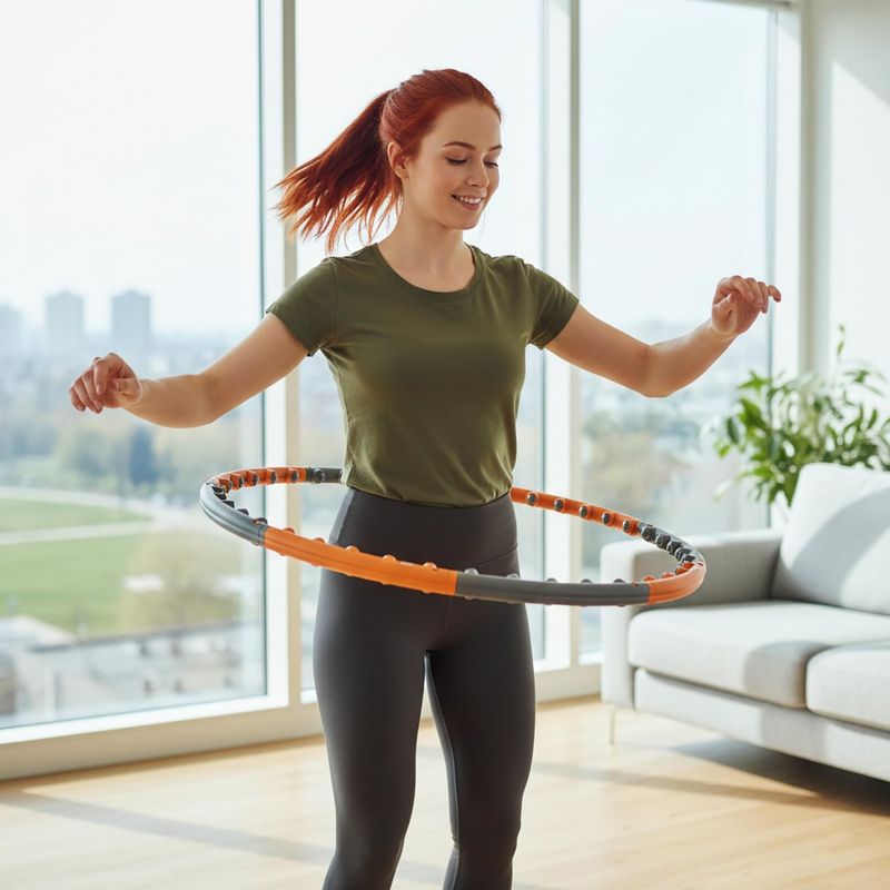 Hula hoop con peso Body Sculpture Bb 6430 1.2 Kg grey/orange 11