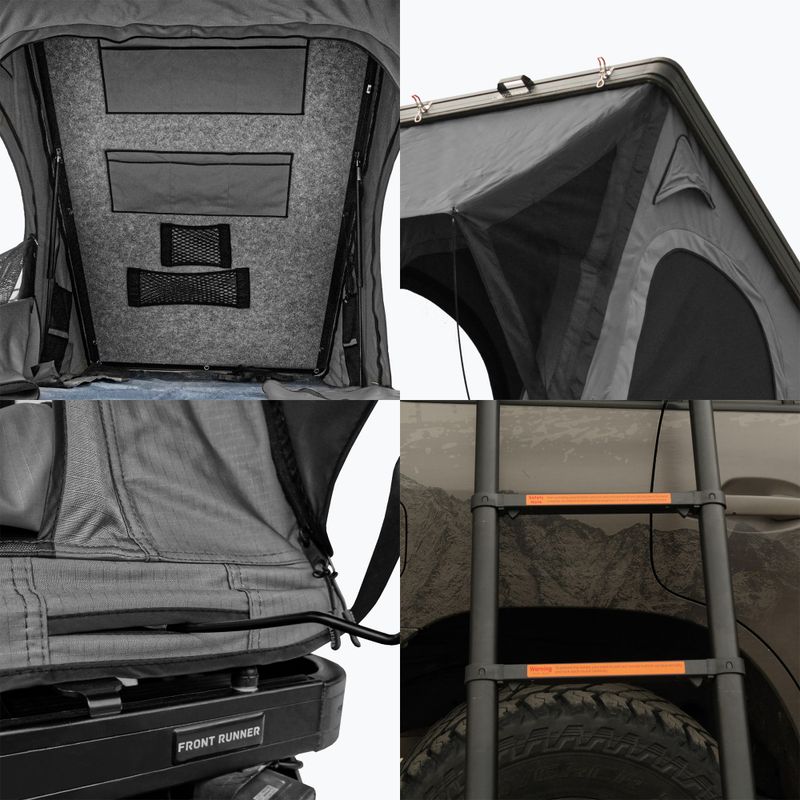 Tenda da tetto per 2 persone OFFLANDER Triangle Slim Wolf black 7