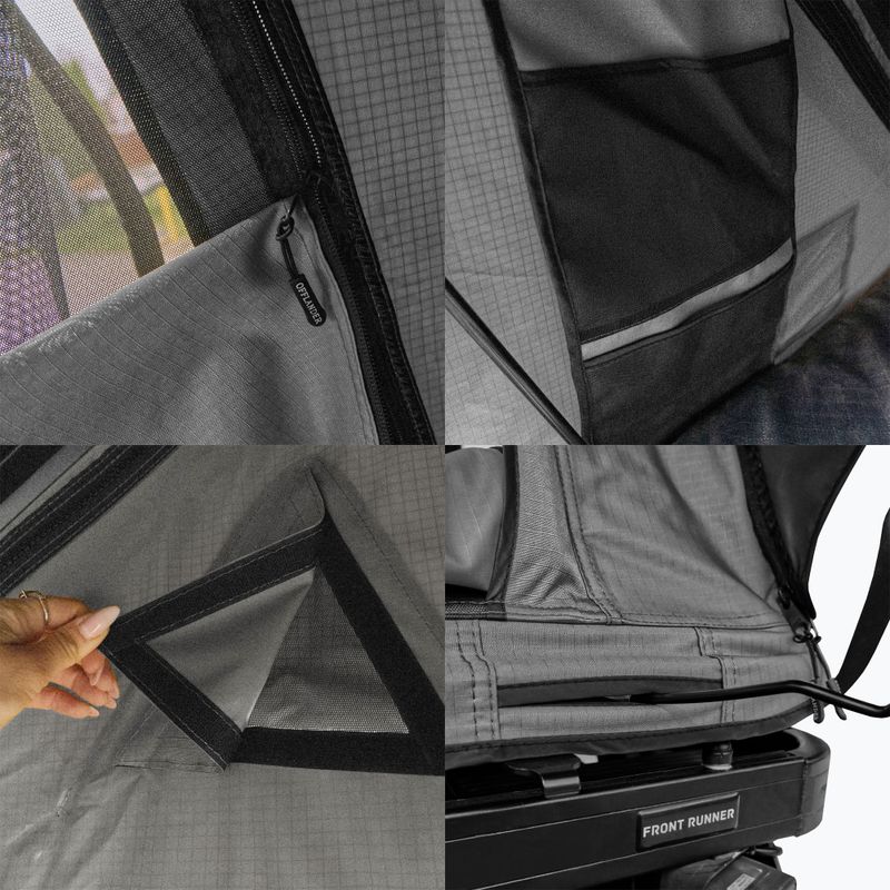 Tenda da tetto per 2 persone OFFLANDER Triangle Slim Wolf black 8