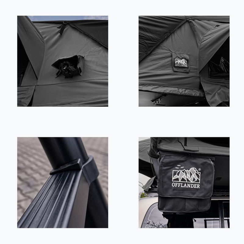 Tenda da tetto per 2 persone OFFLANDER Fold 2 Wolf gray 10