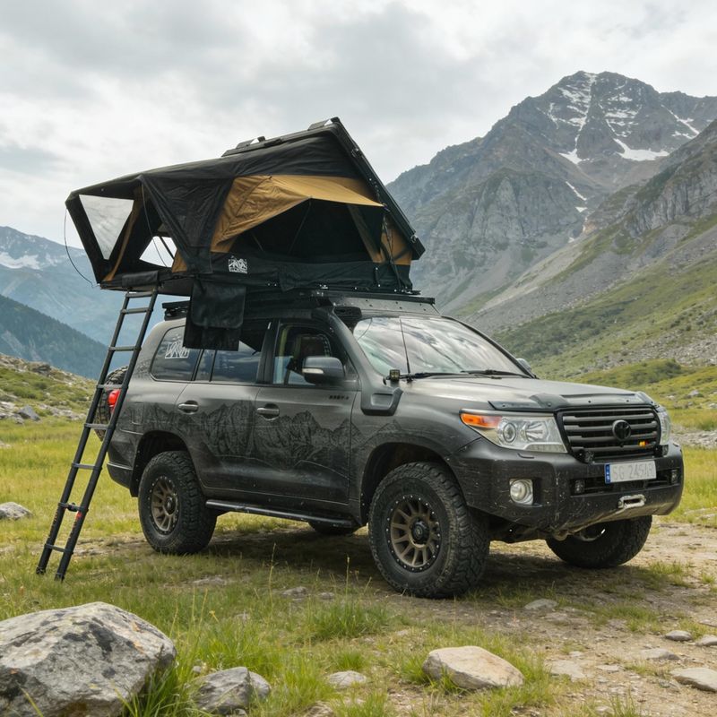 Tenda da tetto per 3 persone OFFLANDER Fold E 150 brown/black 9