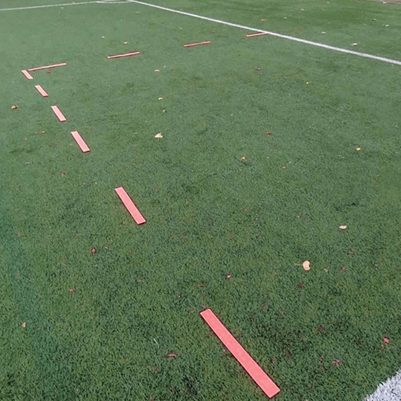 Yakimasport Strisce segnacampo in gomma piatte rosse 2