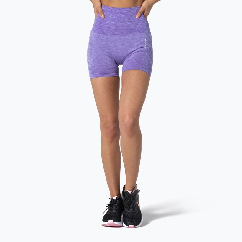 Pantaloncini da donna Carpatree senza cuciture Modello One viola melange