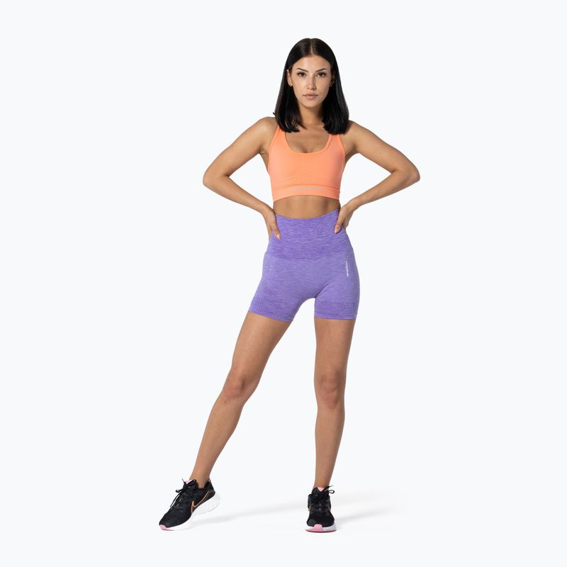 Pantaloncini da donna Carpatree senza cuciture Modello One viola melange 4