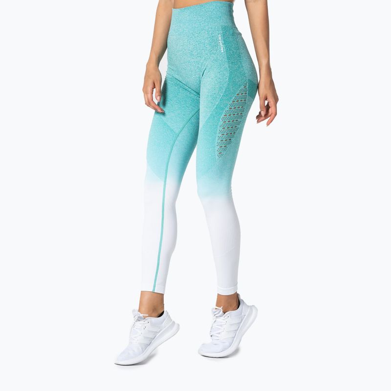 Carpatree Phase Seamless, leggings donna turchese/bianco ombreggiato