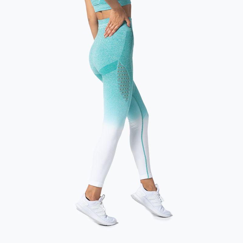 Carpatree Phase Seamless, leggings donna turchese/bianco ombreggiato 3