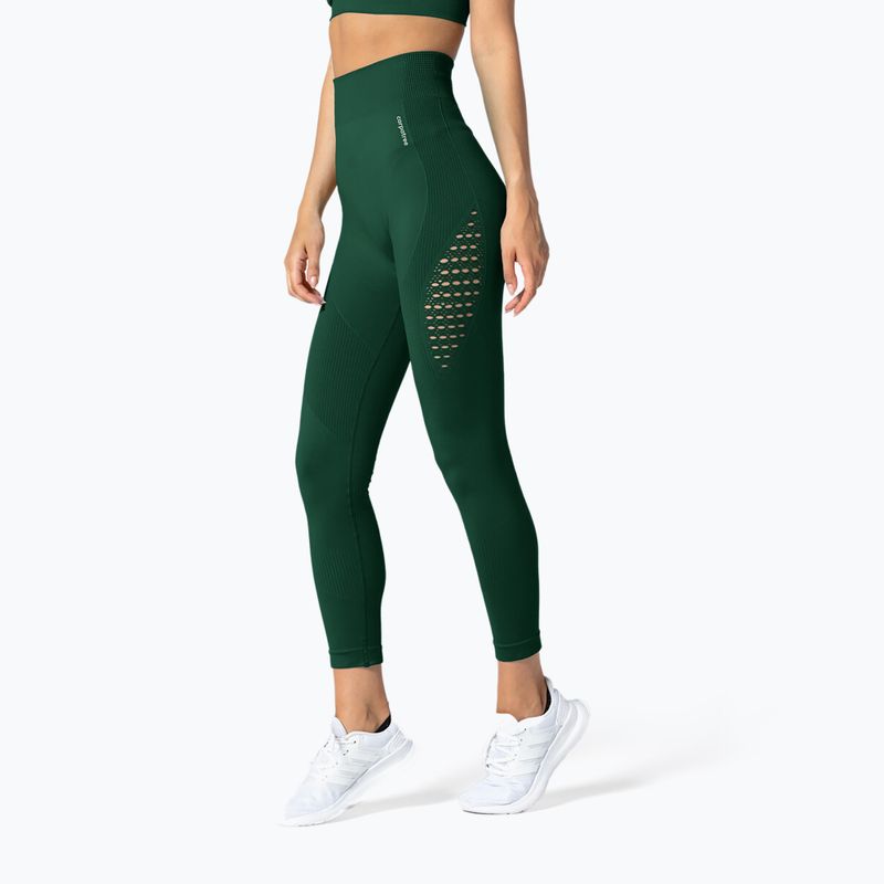 Leggings donna Carpatree Phase Seamless verde bottiglia 2