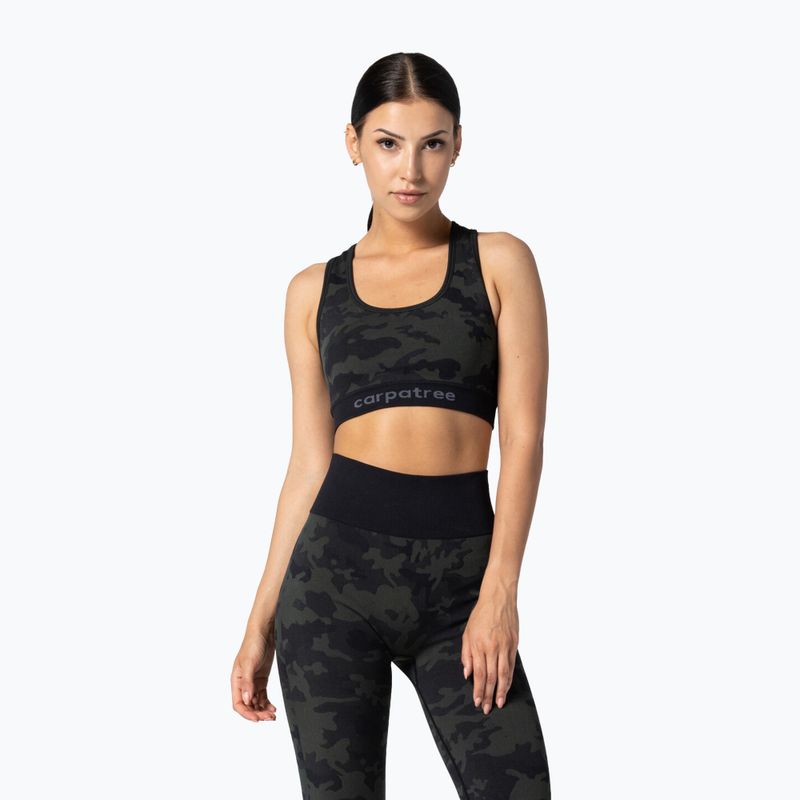 Reggiseno fitness Carpatree Camo Seamless verde