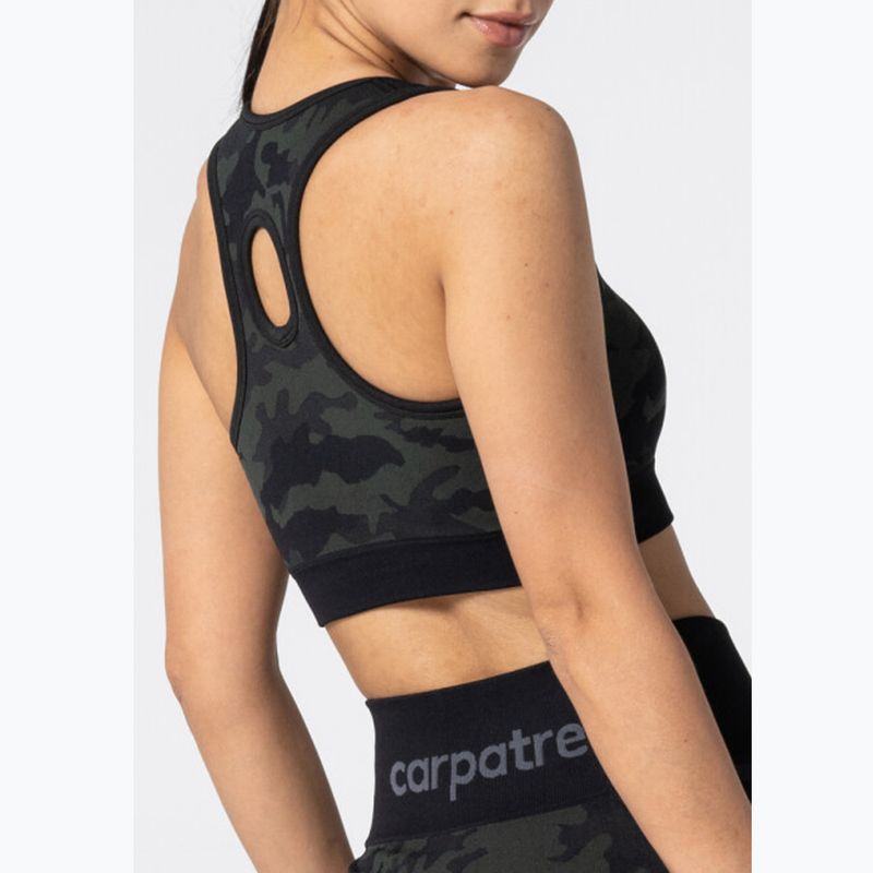 Reggiseno fitness Carpatree Camo Seamless verde 4