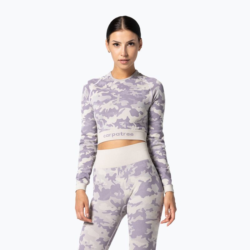 Top da allenamento da donna Carpatree Camo Seamless viola