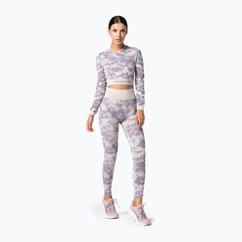 Top da allenamento da donna Carpatree Camo Seamless viola 3