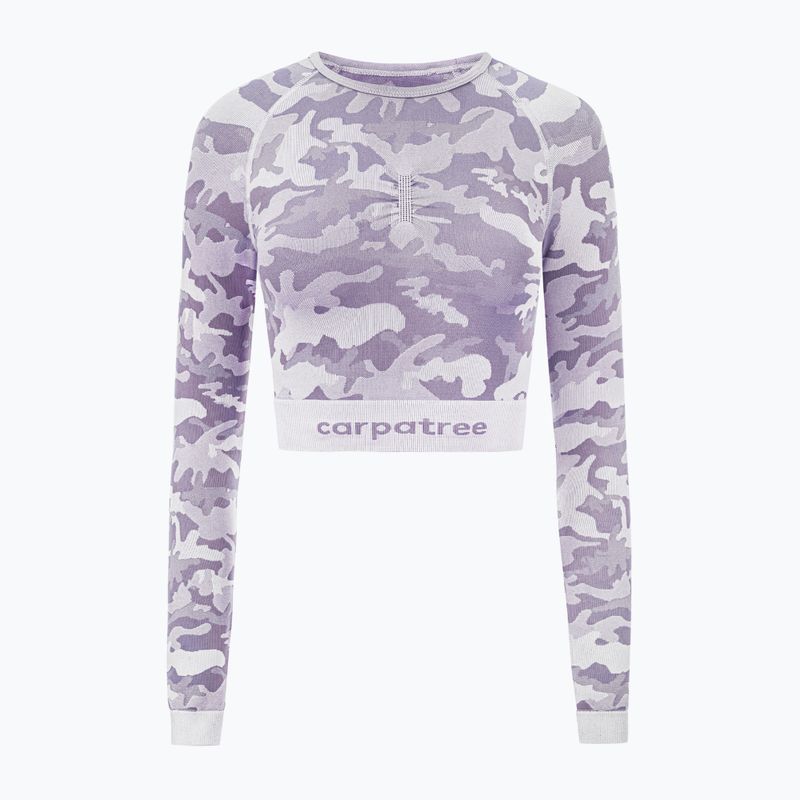 Top da allenamento da donna Carpatree Camo Seamless viola 5