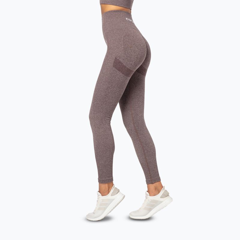 Leggings da allenamento da donna Carpatree Allure Seamless marrone melange (pepe mais) 4