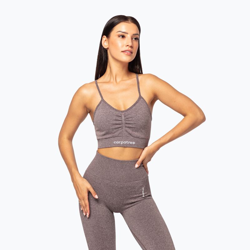 Reggiseno da allenamento Carpatree Allure Seamless marrone melange (pepe mais)