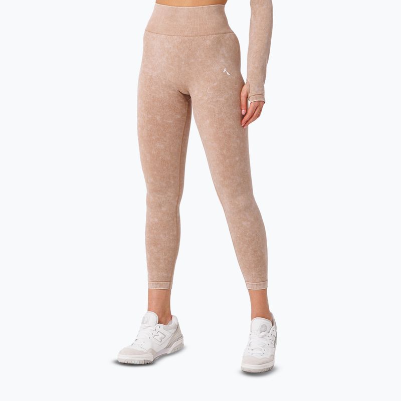 Leggings da allenamento donna Carpatree Yasmine Seamless beige stone wash