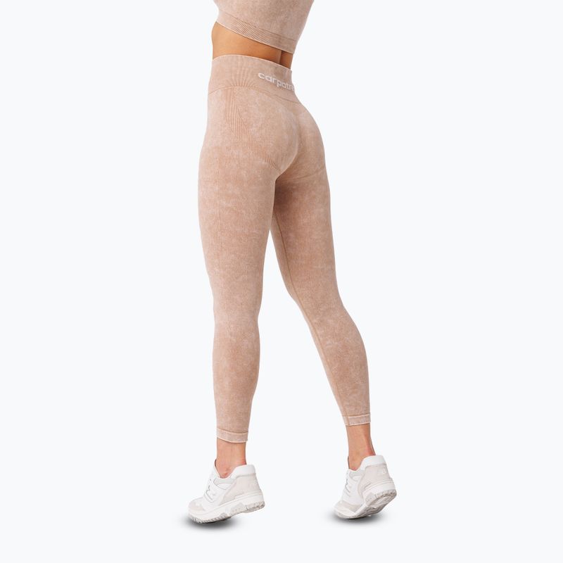 Leggings da allenamento donna Carpatree Yasmine Seamless beige stone wash 3