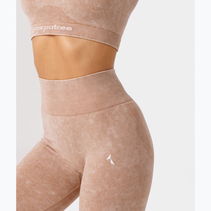 Leggings da allenamento donna Carpatree Yasmine Seamless beige stone wash 5