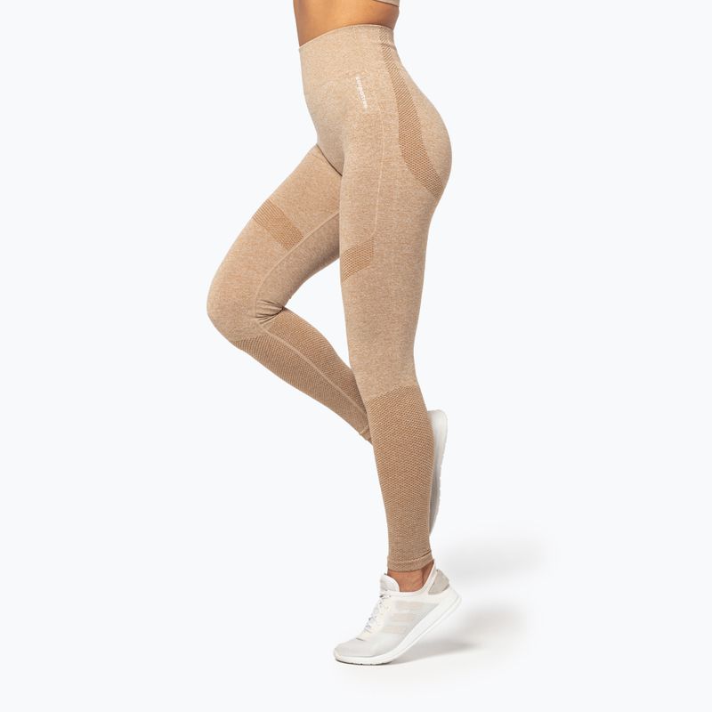 Leggings da allenamento da donna Carpatree Vibe Seamless beige melange 3