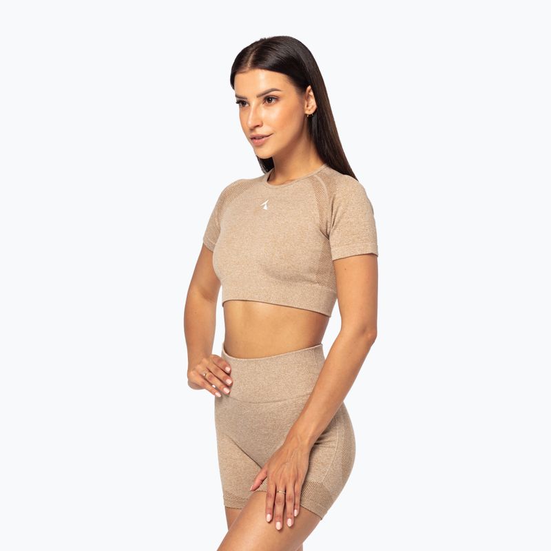 Top da allenamento donna Carpatree Vibe Seamless beige melange